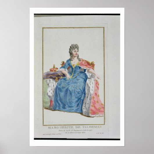 Poster Margaret (1353-1412) Reine du Danemark, de Norvège (Devant)