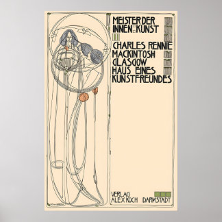 Poster Margaret Macdonald Mackintosh École de Glasgow