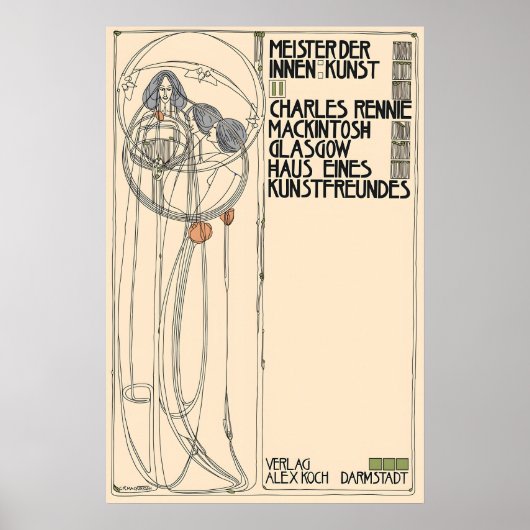 Poster Margaret Macdonald Mackintosh École de Glasgow (Devant)