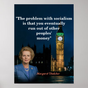 Poster Margaret Thatcher Citation Sur L'Affiche Du Social
