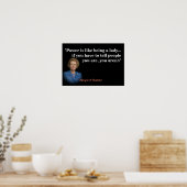 Poster Margaret Thatcher Citation Sur Le Pouvoir (Cuisine)