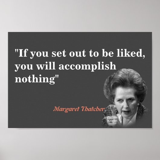 Poster Margaret Thatcher Cite D'Aimer (Devant)