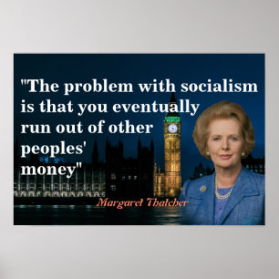 Poster Margaret Thatcher cite l'affiche du socialisme