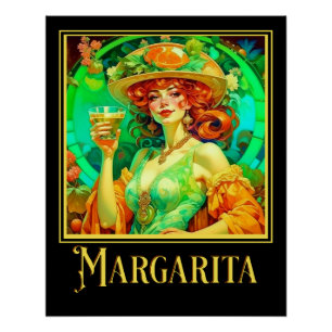 Poster Margarita Art Nouveau
