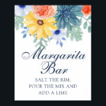 Poster Margarita Bar Fête des mariées Florale Succulente<br><div class="desc">Margarita Bar Floral Succulent Macaron Fête des mariées Poster présente d'élégantes fleurs d'aquarelle sur un arrière - plan blanc. Personnalisez en modifiant le texte dans les zones de texte fournies. Conçu pour vous par ©Evco Studio www.zazzle.com/store/evcostudio</div>