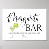 Poster Margarita Bar Signal mariage Tabletop Plaque (Devant)