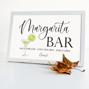 Poster Margarita Bar Signal mariage Tabletop Plaque
