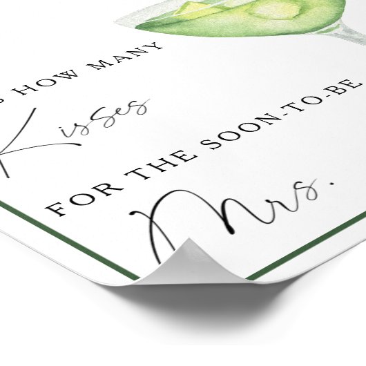 Poster Margarita Bride douche Combien de baisers (Coin)