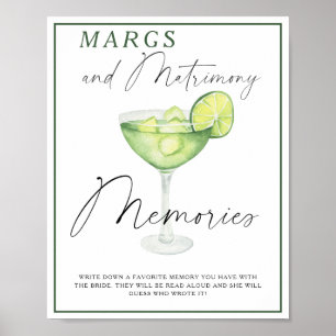 Poster Margarita Douche nuptiale Souvenirs avec la mariée