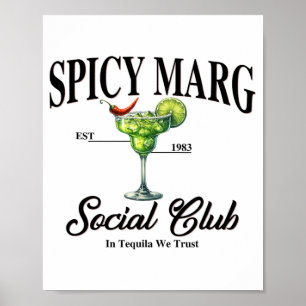 Poster Margarita Épicée Ét. 1983 Club Social Tequila W