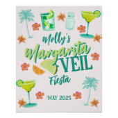 Poster Margarita Veil Bachelorette Party Illustré (Devant)
