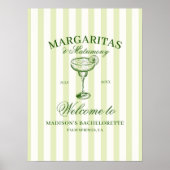 Poster Margaritas et mariage Bachelorette Bienvenue (Devant)