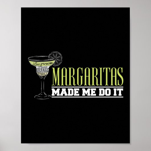 Poster Margaritas M'A Fait Le Faire Drôle Bartender (Devant)