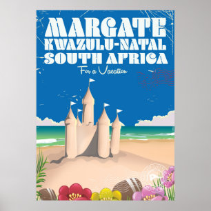 Poster Margate, KwaZulu-Natal - Afrique du Sud imprimé vo