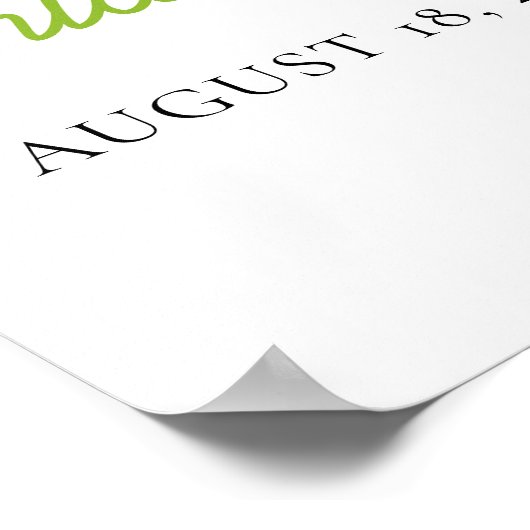 Poster Marges et mariage Fête des mariées de chaux Affich (Coin)