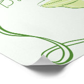 Poster Marges vertes et Fête des mariées de mariage Bienv (Coin)