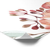 Poster MARGOT Dusty Rose Blush Rose Floral Cartes & Cadea (Coin)