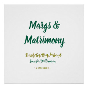 Poster Margs et mariage ajoutent le nom de la date enterr