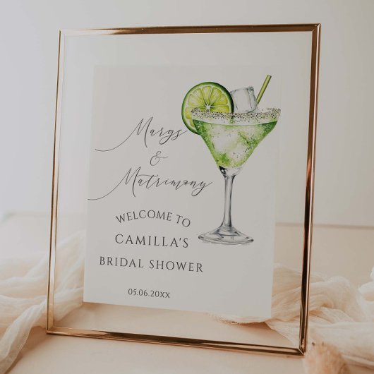 Poster Margs Et Mariage Margarita Douche Bienvenue