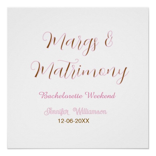 Poster Margs et matrimony ajoutez nom date enterrement de (Devant)