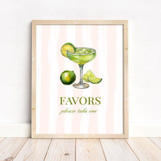 Poster Margs & Matrimony Margarita Bridal Shower Sign