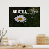 Poster Marguerites blanches avec versets bibliques option (Cuisine)