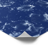 Poster Marguerites - Effet Cyanotype (Coin)