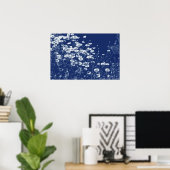 Poster Marguerites - Effet Cyanotype (Bureau à domicile)