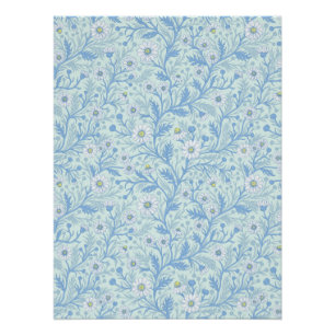 Poster Marguerites en blanc et bleu sur verre de mer
