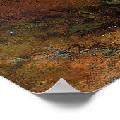 Poster Marguerites et pivoines en Vase Bleu (Coin)