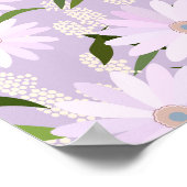 Poster Marguerites Joueuses 04 Fleurs Lilac (Coin)