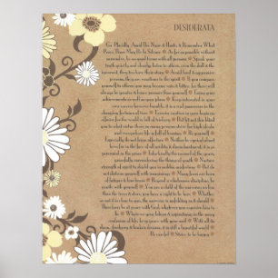 Poster Marguerites soigneuses organiques de DESIDERATA