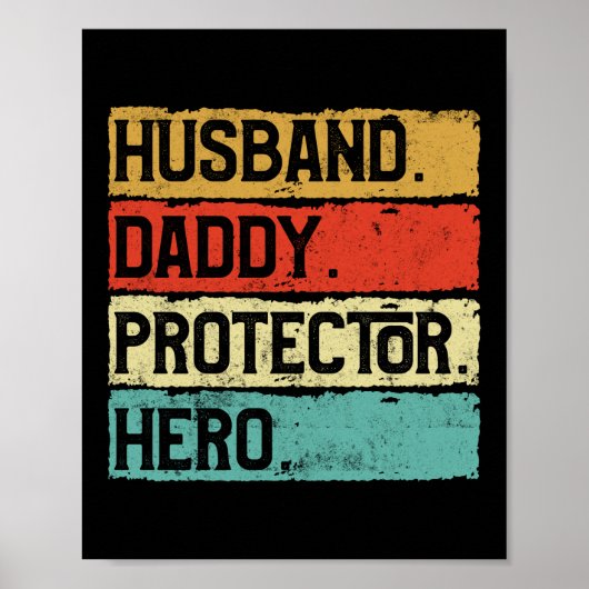 Poster Mari Daddy Protector Hero Vétérinaire Fête des pèr (Devant)