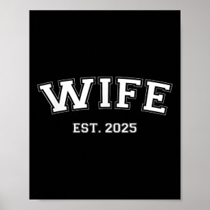 Poster Mari Et Femme Est 2025 Juste Marié Lune De Miel W