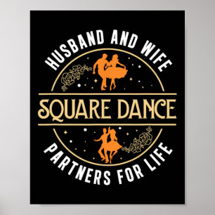 Poster Mari Et Femme Mignonne Carré Partenaire De Danse U