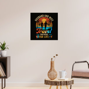 Poster Mari et Femme Partenaires de Voyage pour la Vie Pl