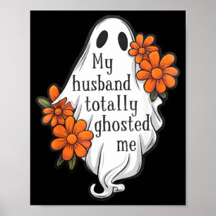 Poster Mari fantôme drôle de costume d'Halloween effrayan
