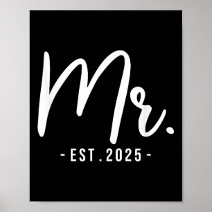 Poster Mari M. Est 2025 Mariage marié Parti nuptiale B