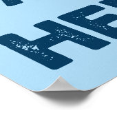 Poster Mari. Papa. Hero. Graphique rétro (Coin)