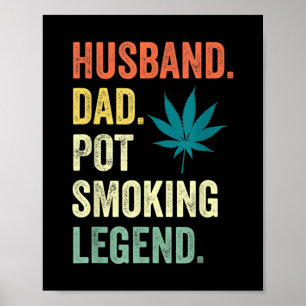 Poster Mari Papa Pot Fumer Légende Mauvaise herbe Papa Fu