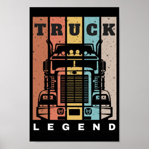 Poster Mari Papa Routier Légende Camion
