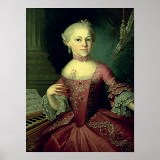 Poster Maria-Anna Mozart, appelée 'Nannerl' (Devant)
