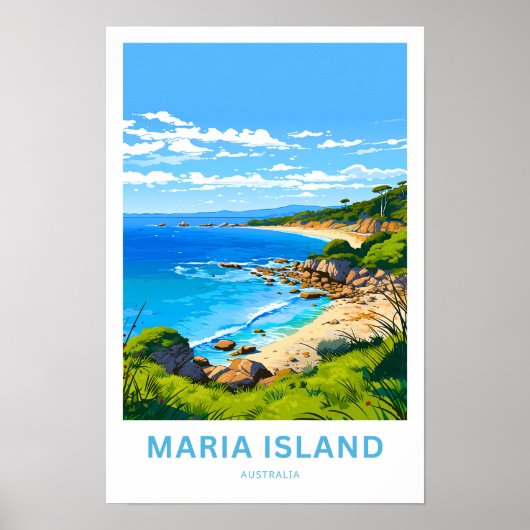 Poster Maria Island Australie Imprimer Voyage (Devant)