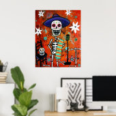 POSTER MARIACHI DIA DE LOS MUERTOS (Bureau à domicile)