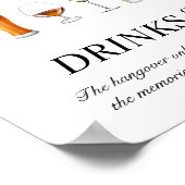 Poster Mariage à barre ouverte 8x10 (Coin)