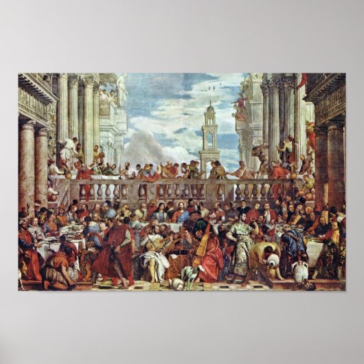 Poster Mariage À Cana Par Veronese Paolo (Meilleure Quali (Devant)