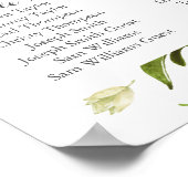 Poster Mariage à feuilles vertes, Vert rustique (Coin)