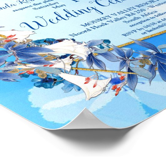 Poster Mariage à fleurs de lune (Coin)