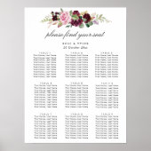 Poster mariage à fleurs violettes (Devant)