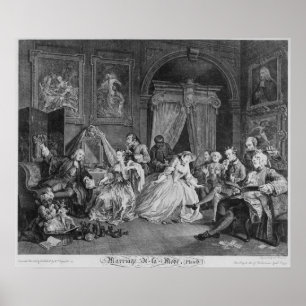 Poster Mariage à la Mode, Plaque IV, La Toilette, 1745
